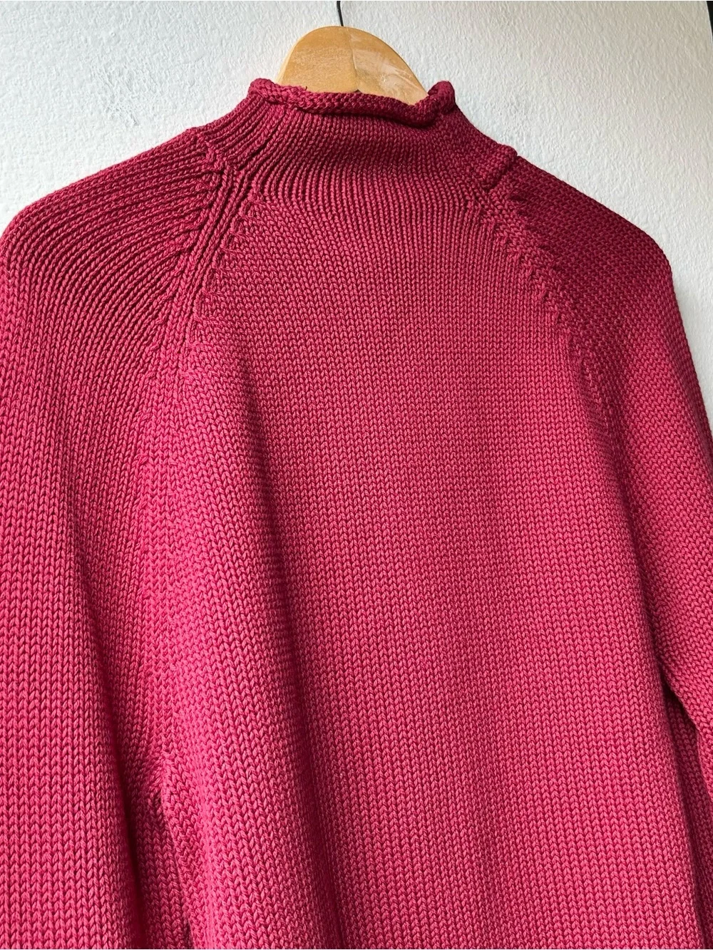 NWT J. Crew 1988 Rollneck Sweater Red Ochre Men’s Knit Cotton Sz XS $98 BW186
